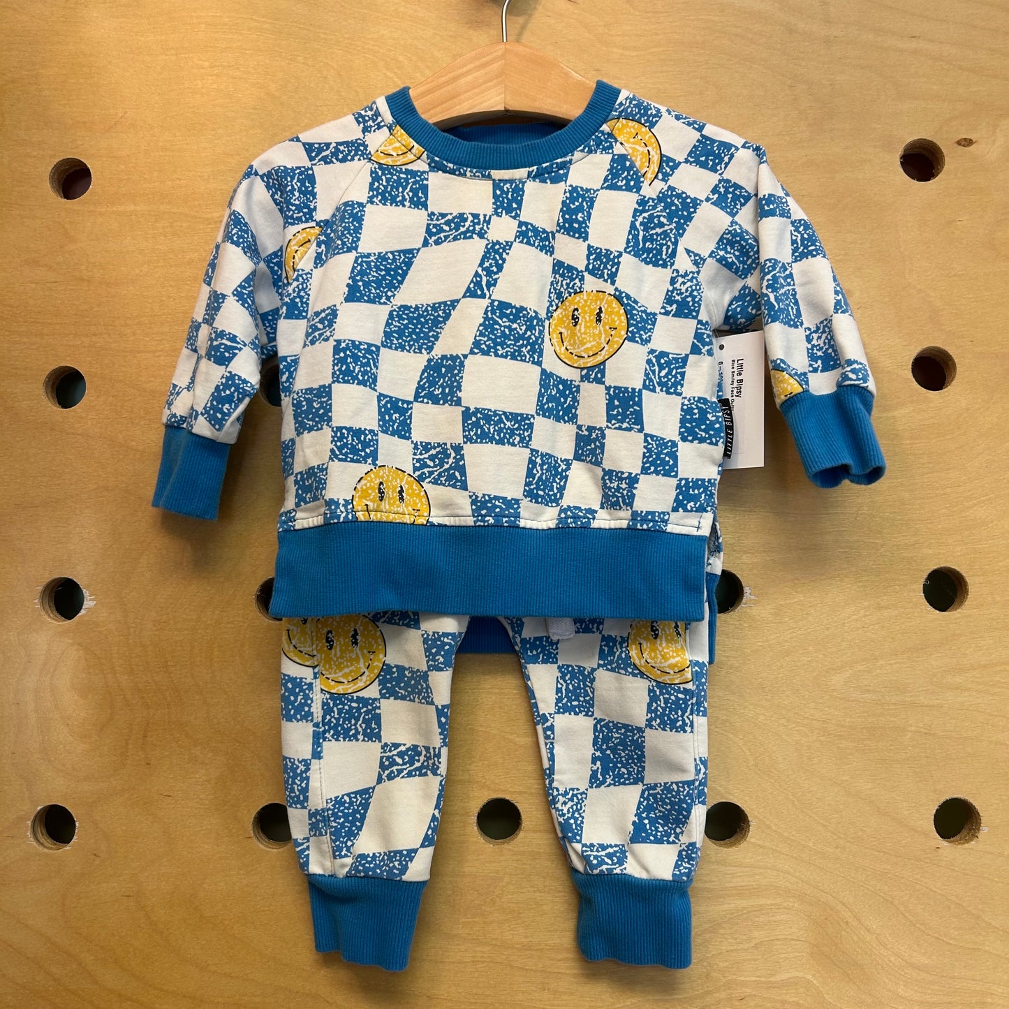 Blue Smiley Face Outfit