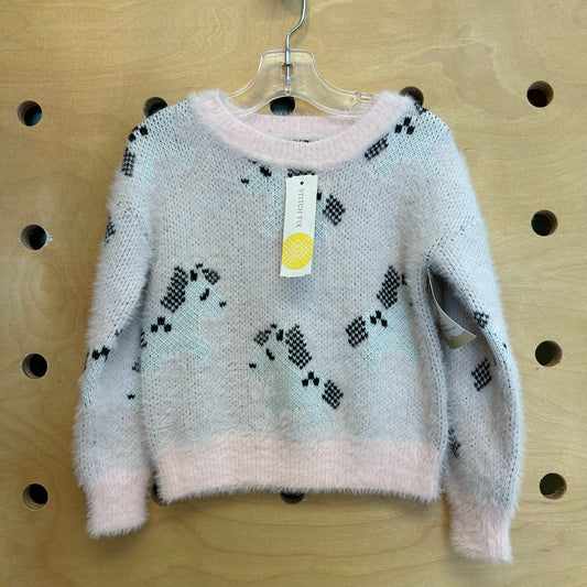 Fuzzy Pink Horses Sweater NEW!