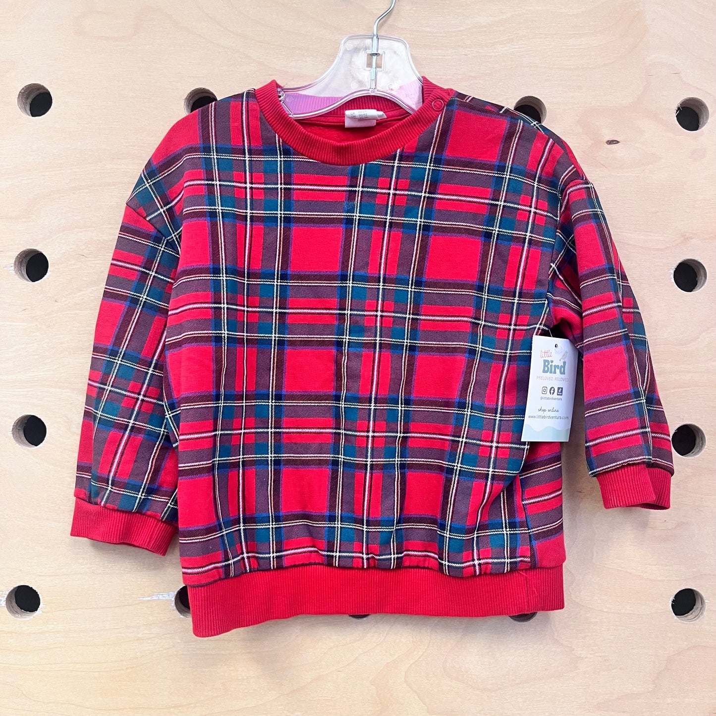 Red Plaid Sweatshirt