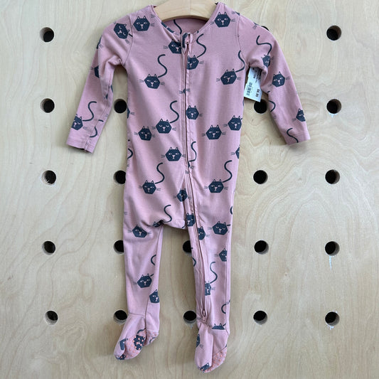 Pink & Black Kitty Zippy