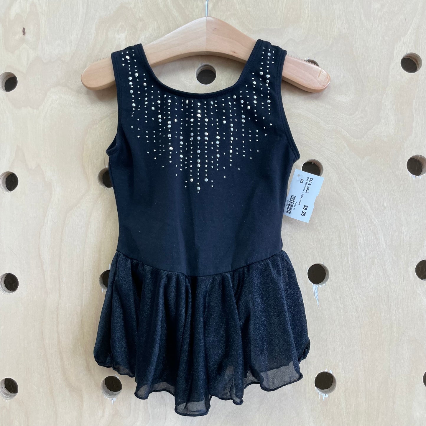 Black Rhinestone + Tulle Leotard