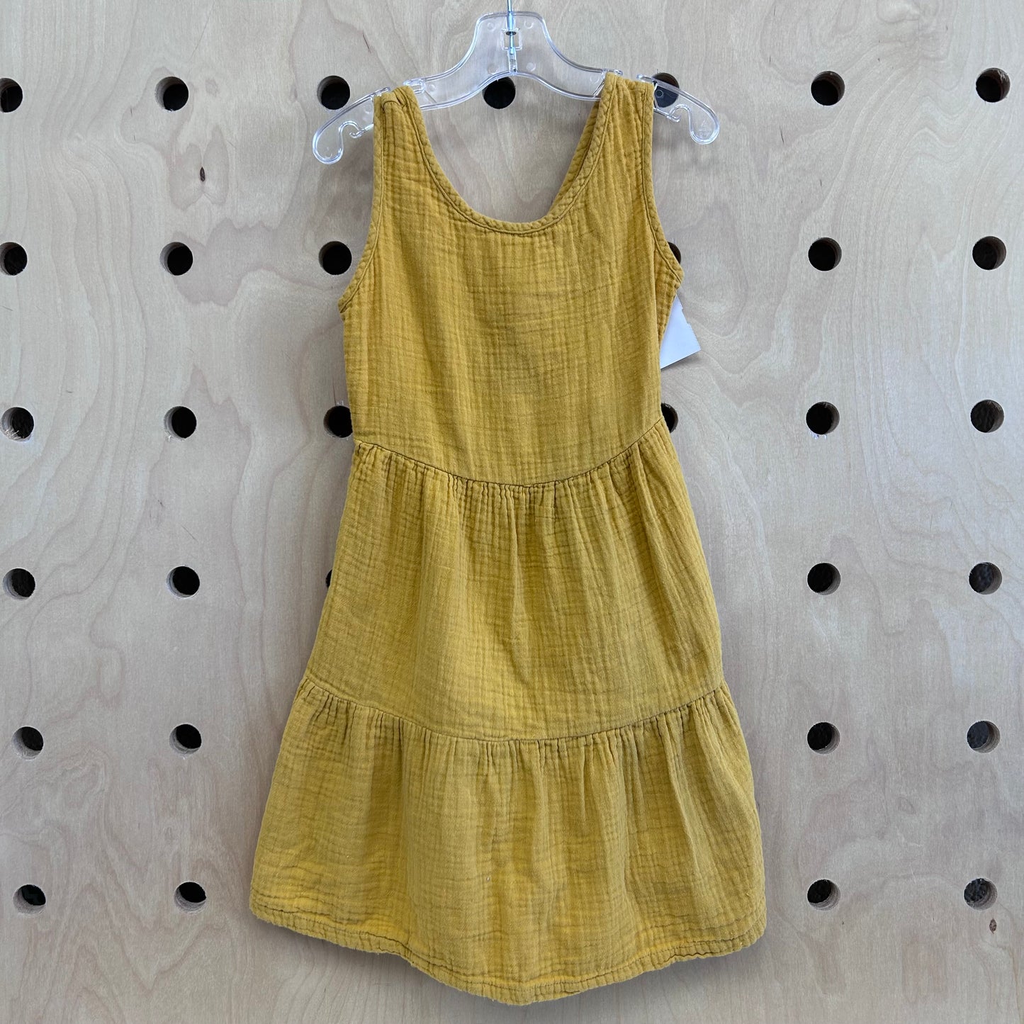 Mustard Gauze Tank Dress