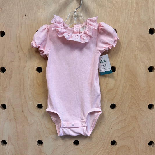 Pink Eyelet Collar Bodysuit