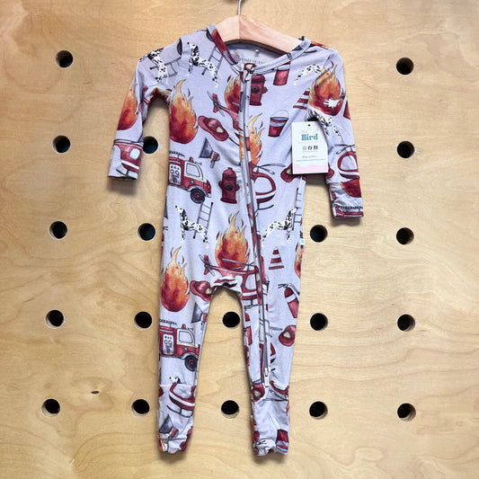 Grey/Red Bamboo Firefighter Zippy