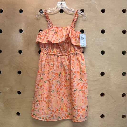 Orange Floral Cotton Dress NEW!!