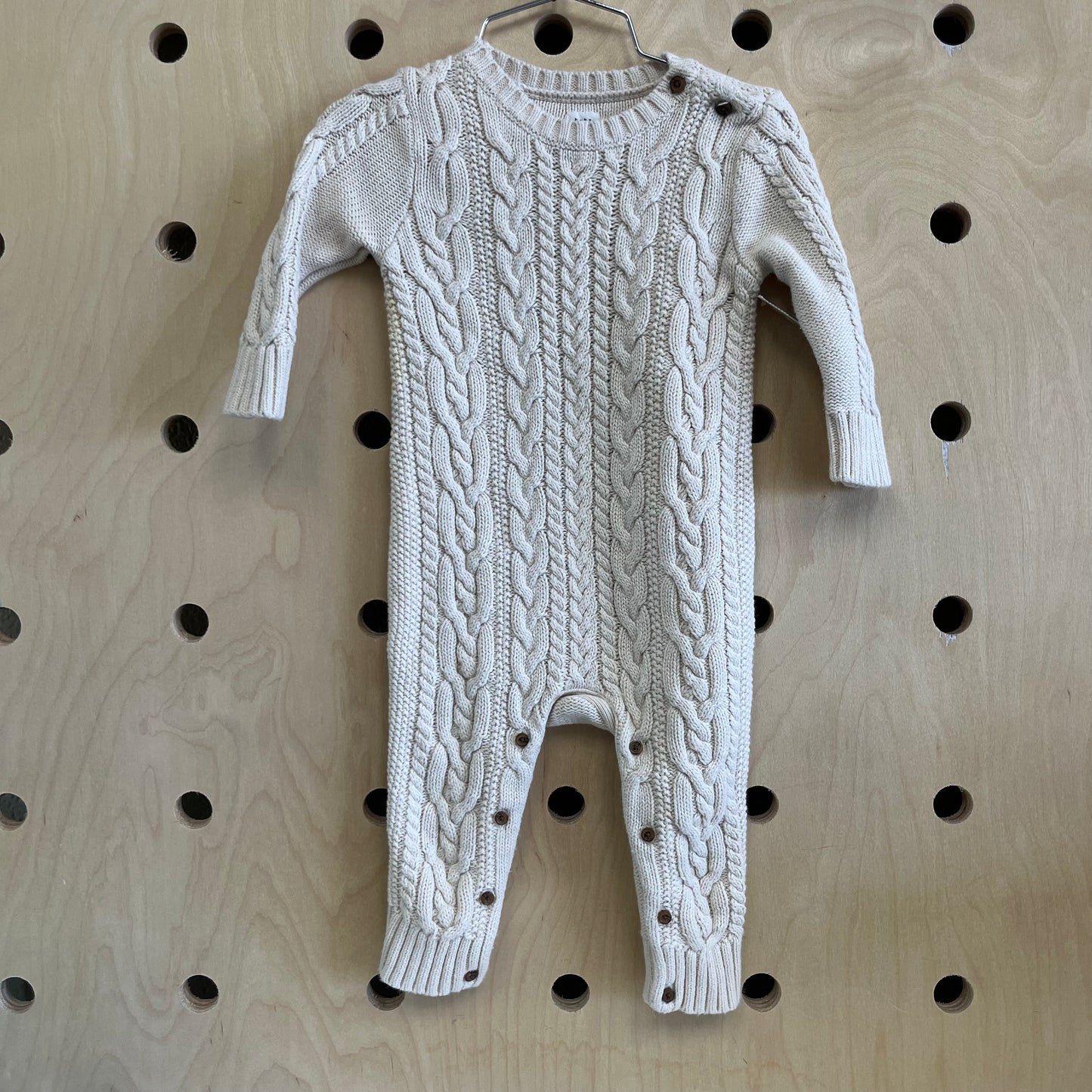 Cream Cable Knit Romper