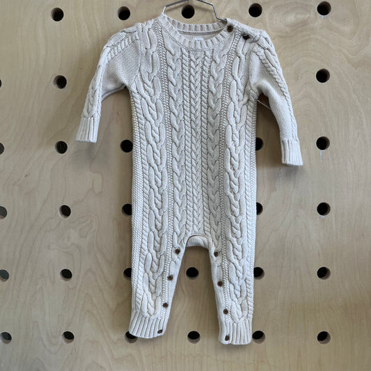 Cream Cable Knit Romper