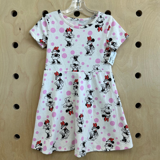 Cream+Pink Polka Dot Minnie Dress