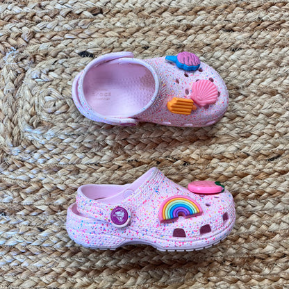 Pink & Colored Splatter 'Summer Charm' Clogs