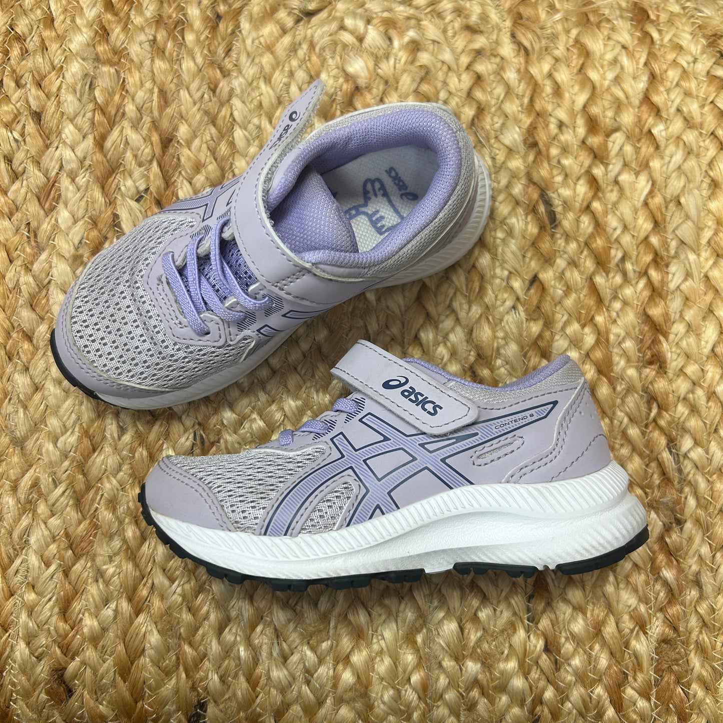 Purple Velcro Mesh Running Shoes