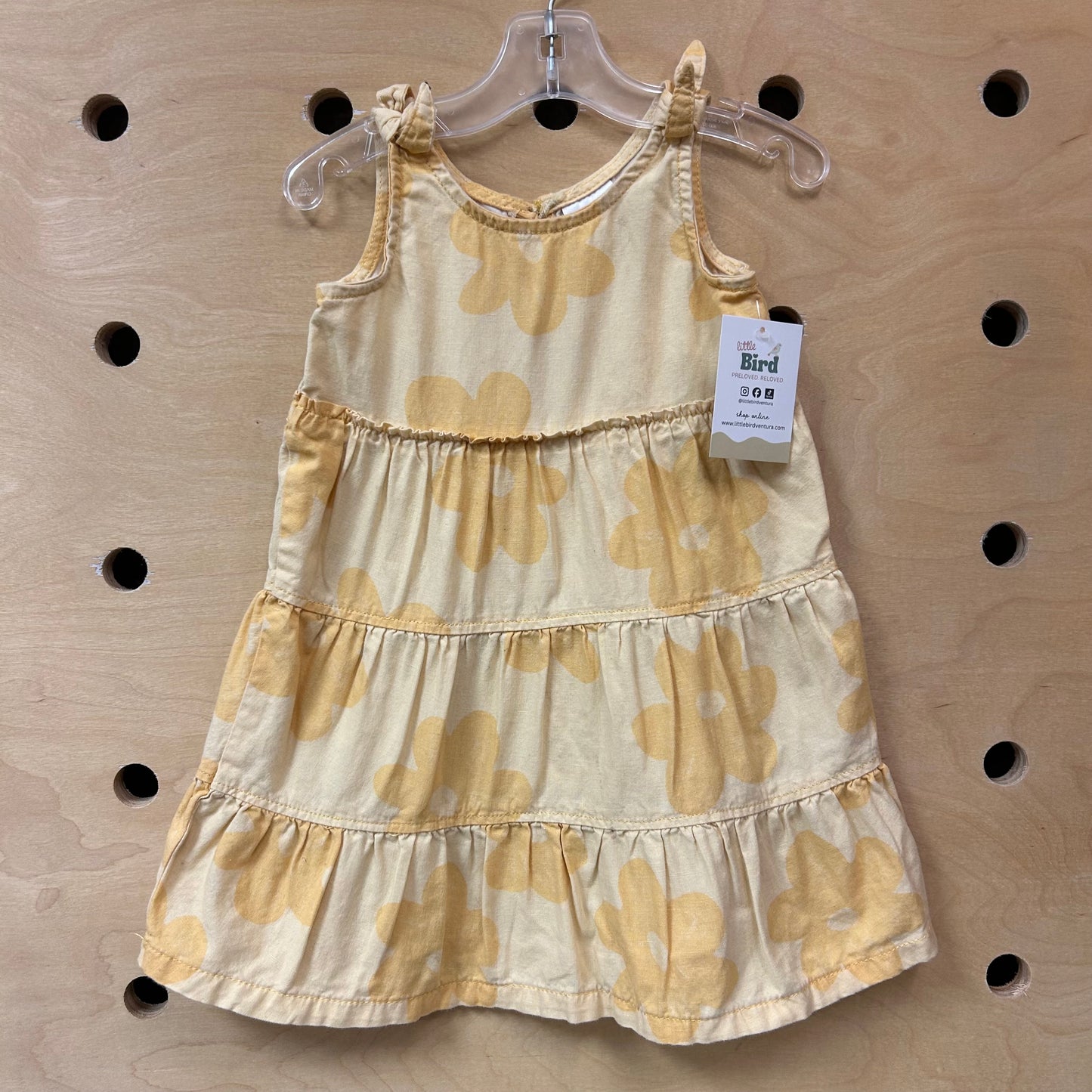 Organic Linen Blend Floral Dress