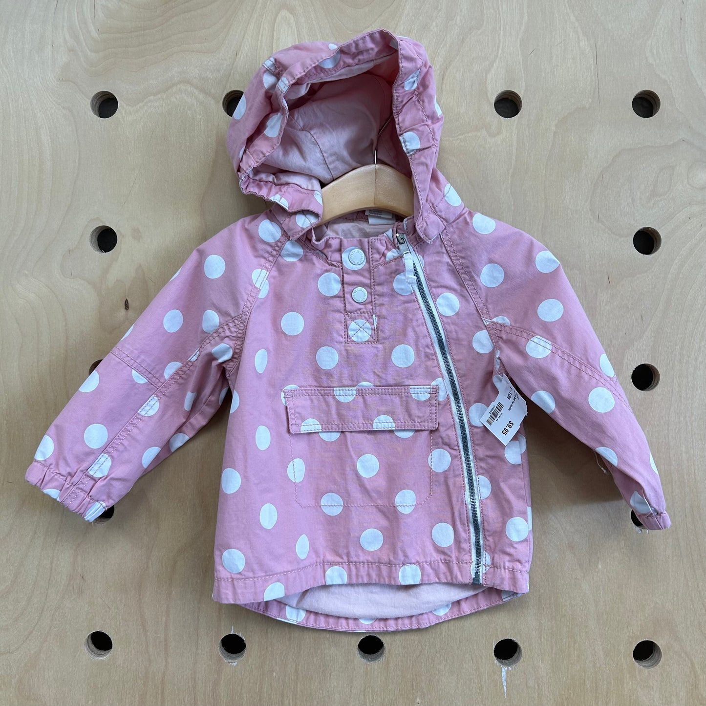 Pink Polka Dot Zip Hoodie