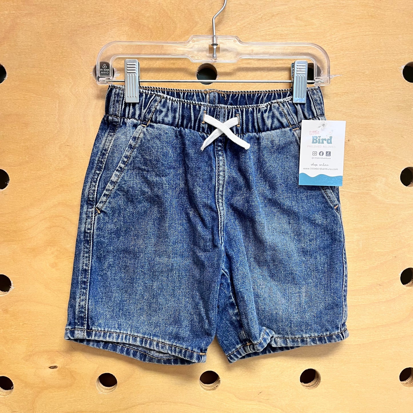 Denim Drawstring Shorts