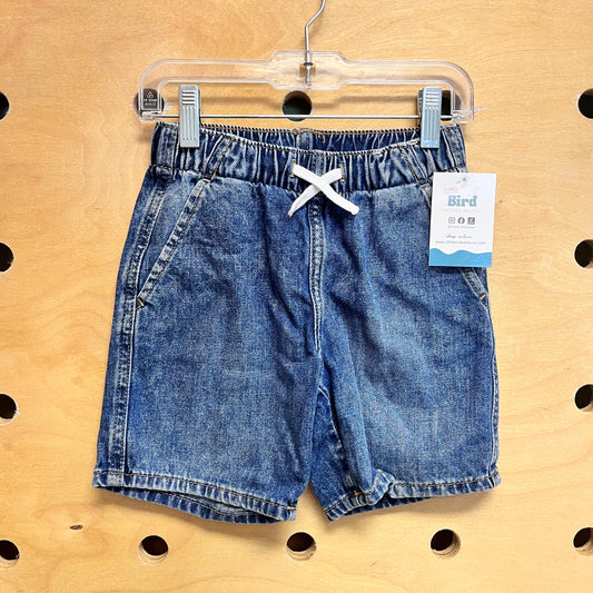 Denim Drawstring Shorts