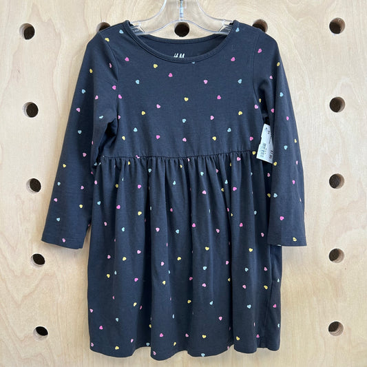 Dark Grey Hearts Dress
