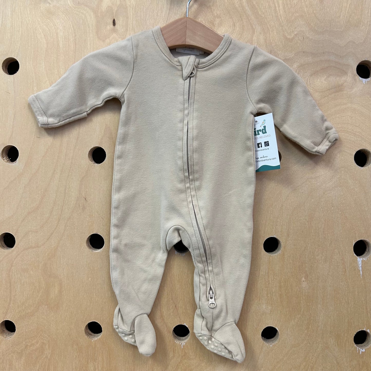 Tan Organic Zippy Footies