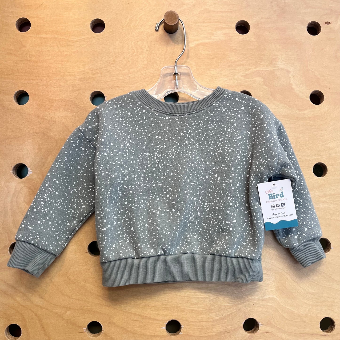 Green/White Speckled Pullover