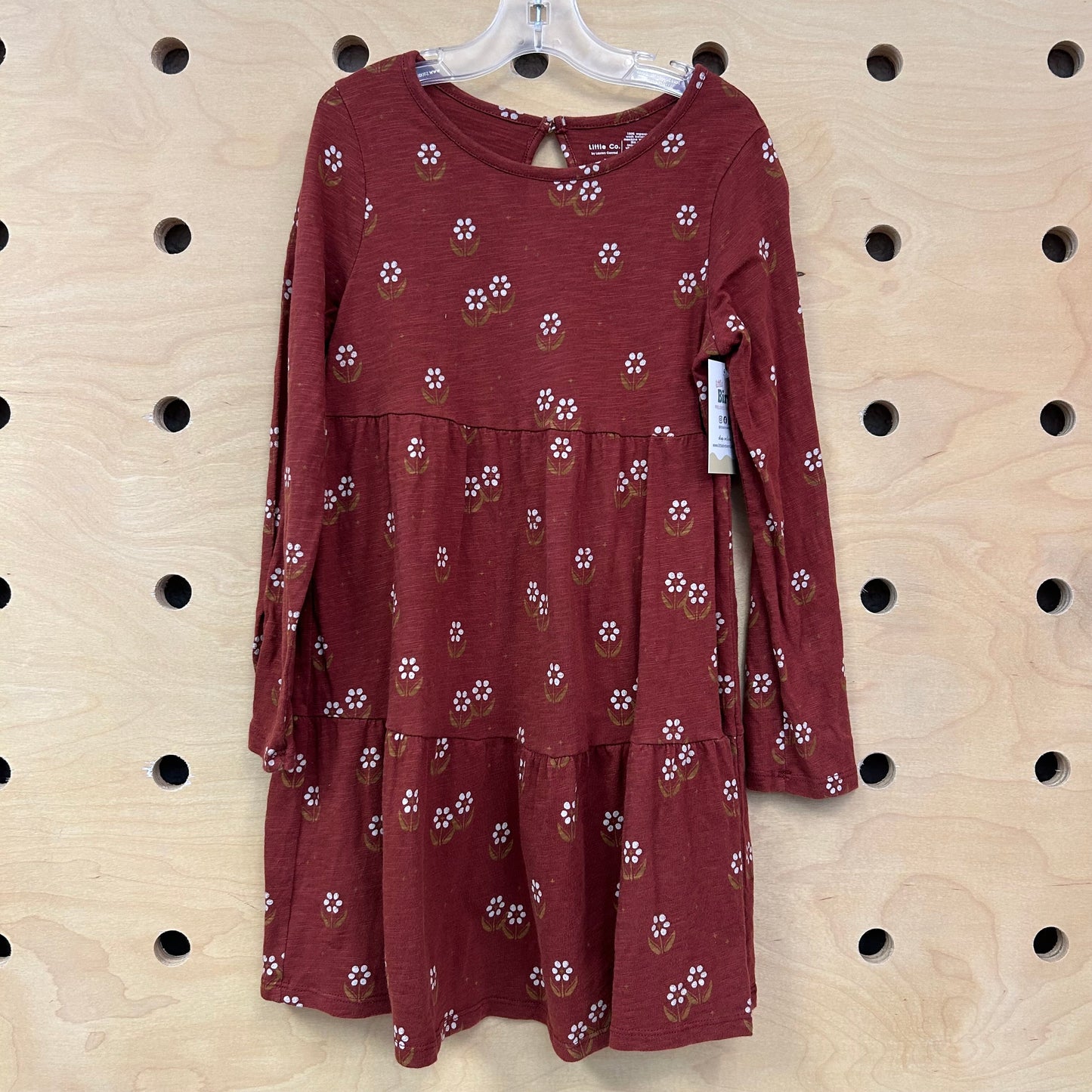 Organic Rust Floral Dress
