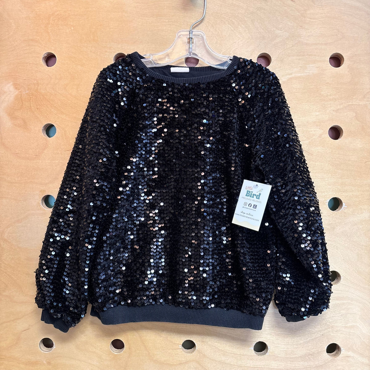 Black Sequins Sweatshirt