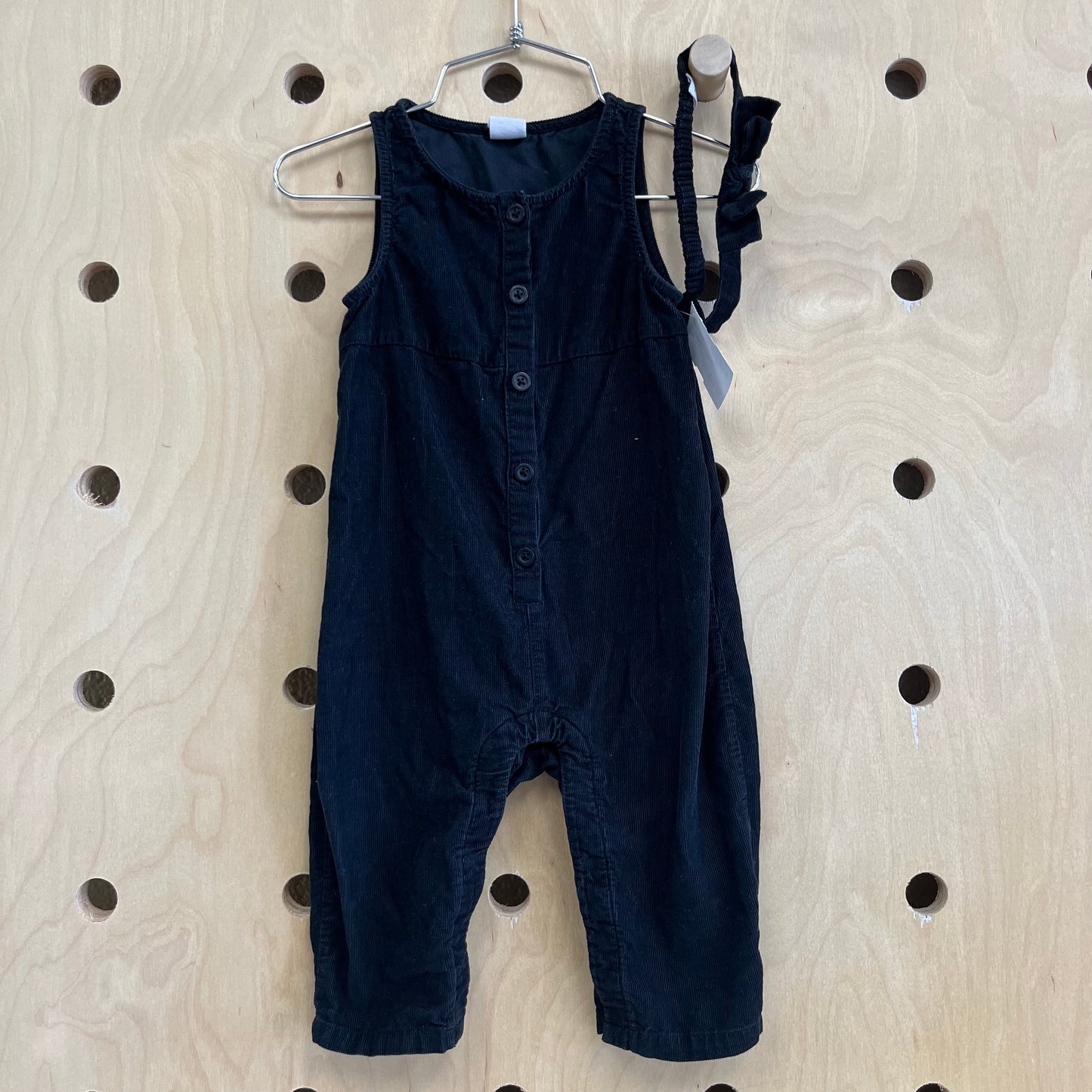 Black Cord Romper w/ Headband