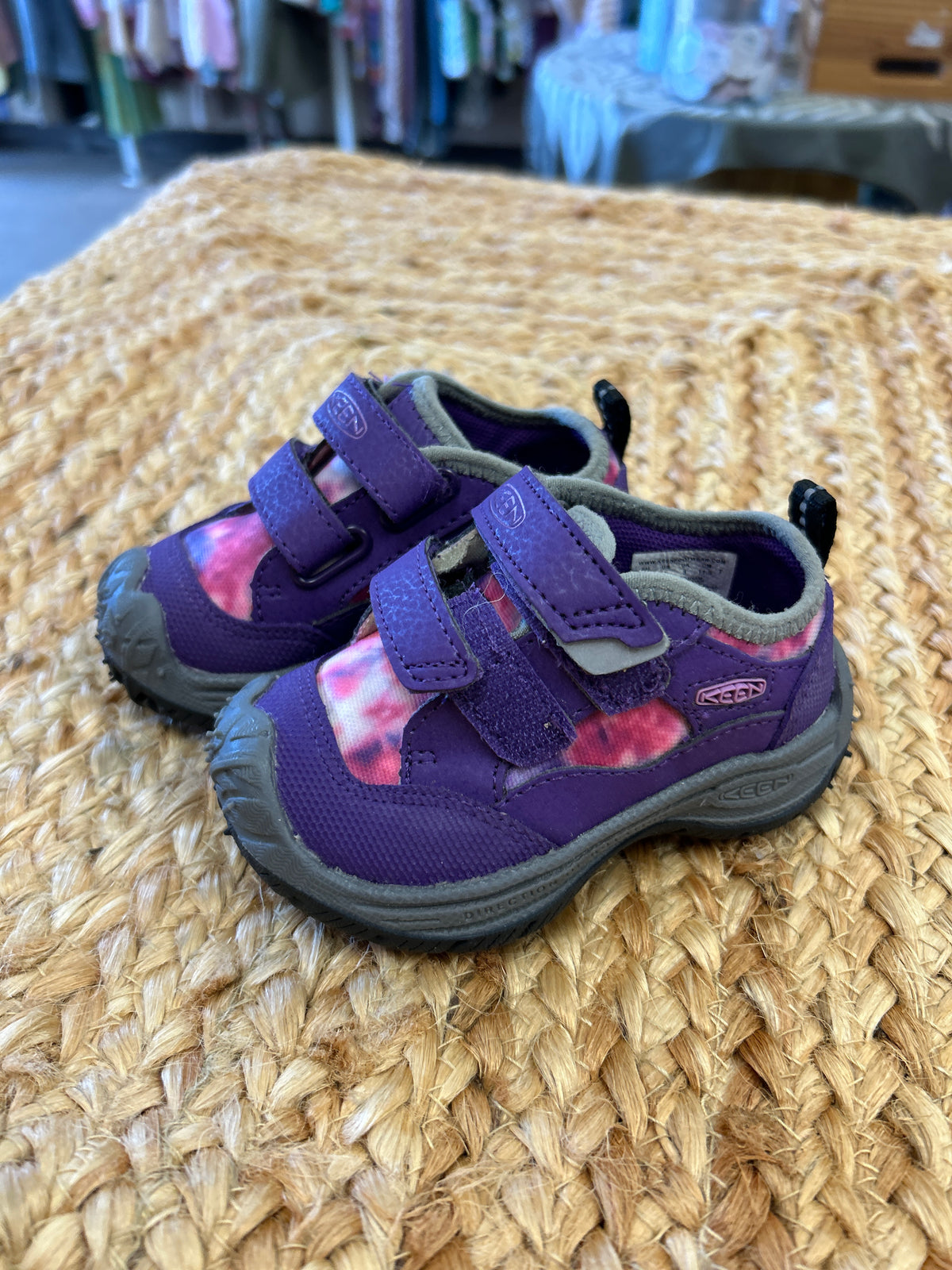 Purple & Pink Tie Dye Velcro Sneakers