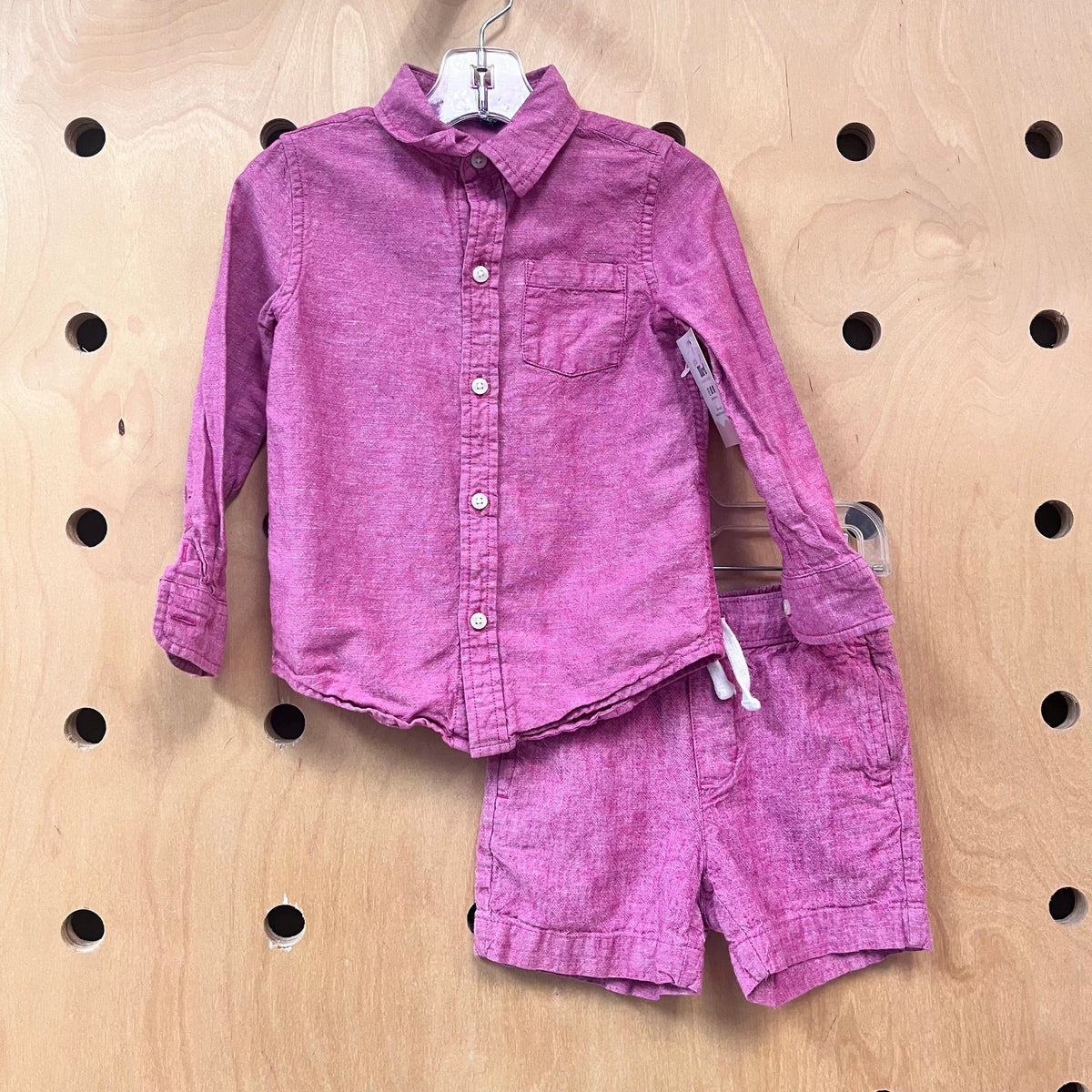 Pink Linen Blend Outfit