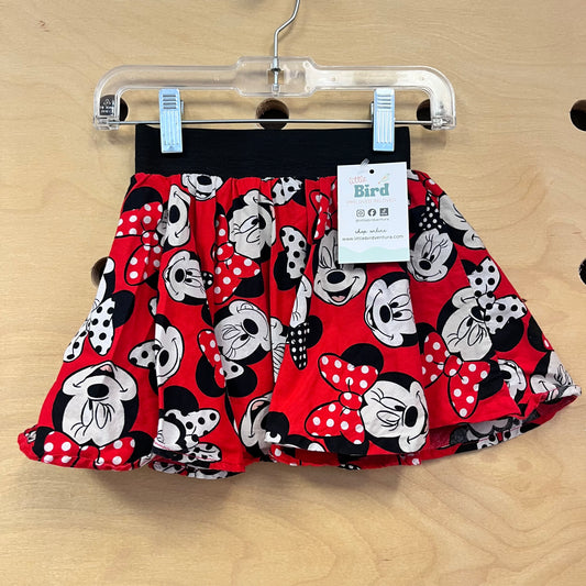 Red Pull On Minnie Skirt