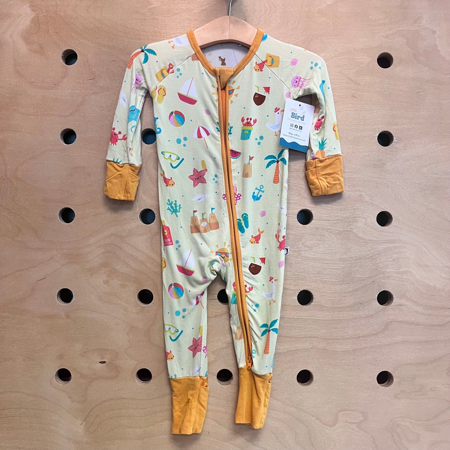 Yellow Bamboo Beach Theme Zippy