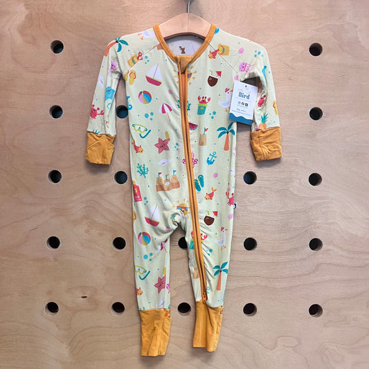 Yellow Bamboo Beach Theme Zippy
