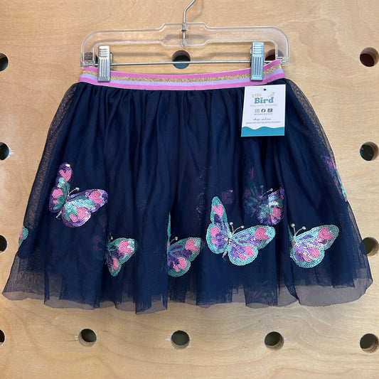 Navy/Pink Sequin Tulle Skirt