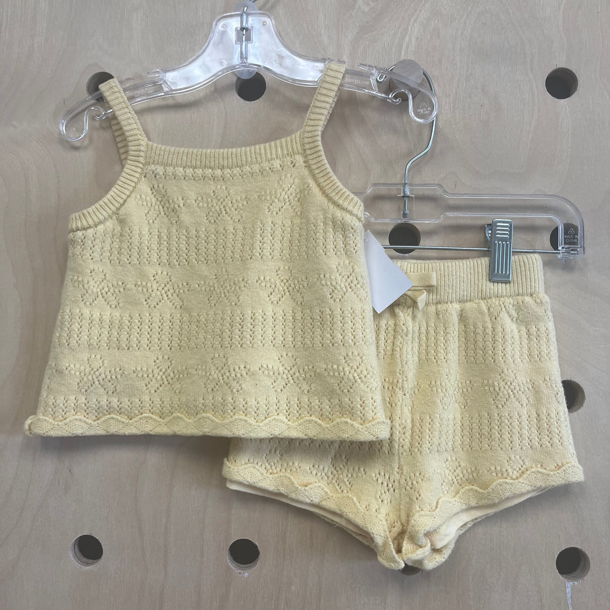 Yellow Knit Tank & Shorts