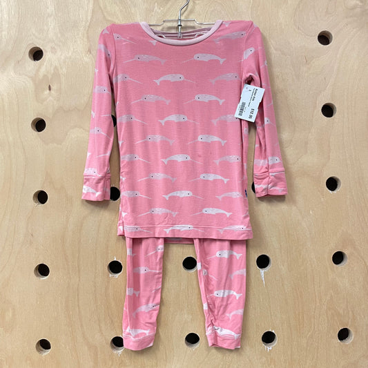 Pink Narwhal Bamboo Pajamas