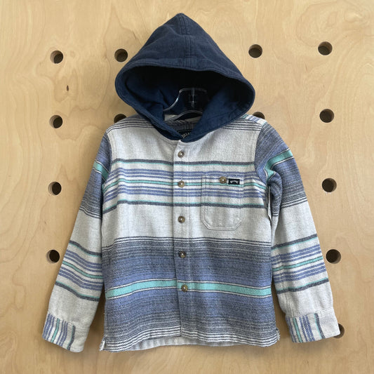 Blue Hoodie Flannel