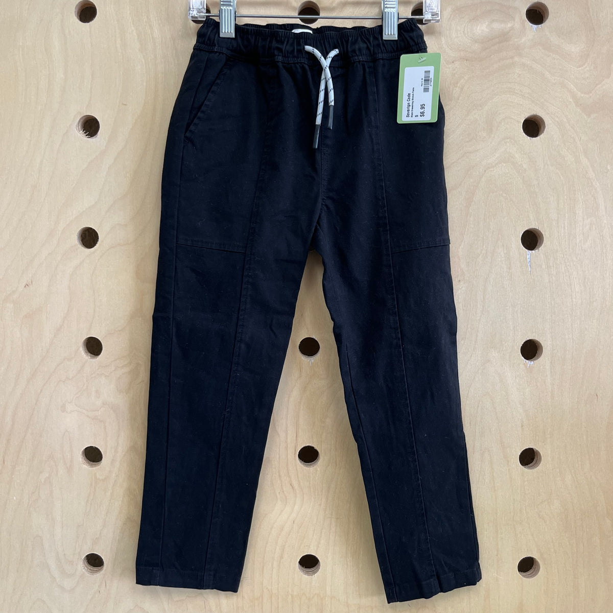 Black Drawstring Stretch Pants