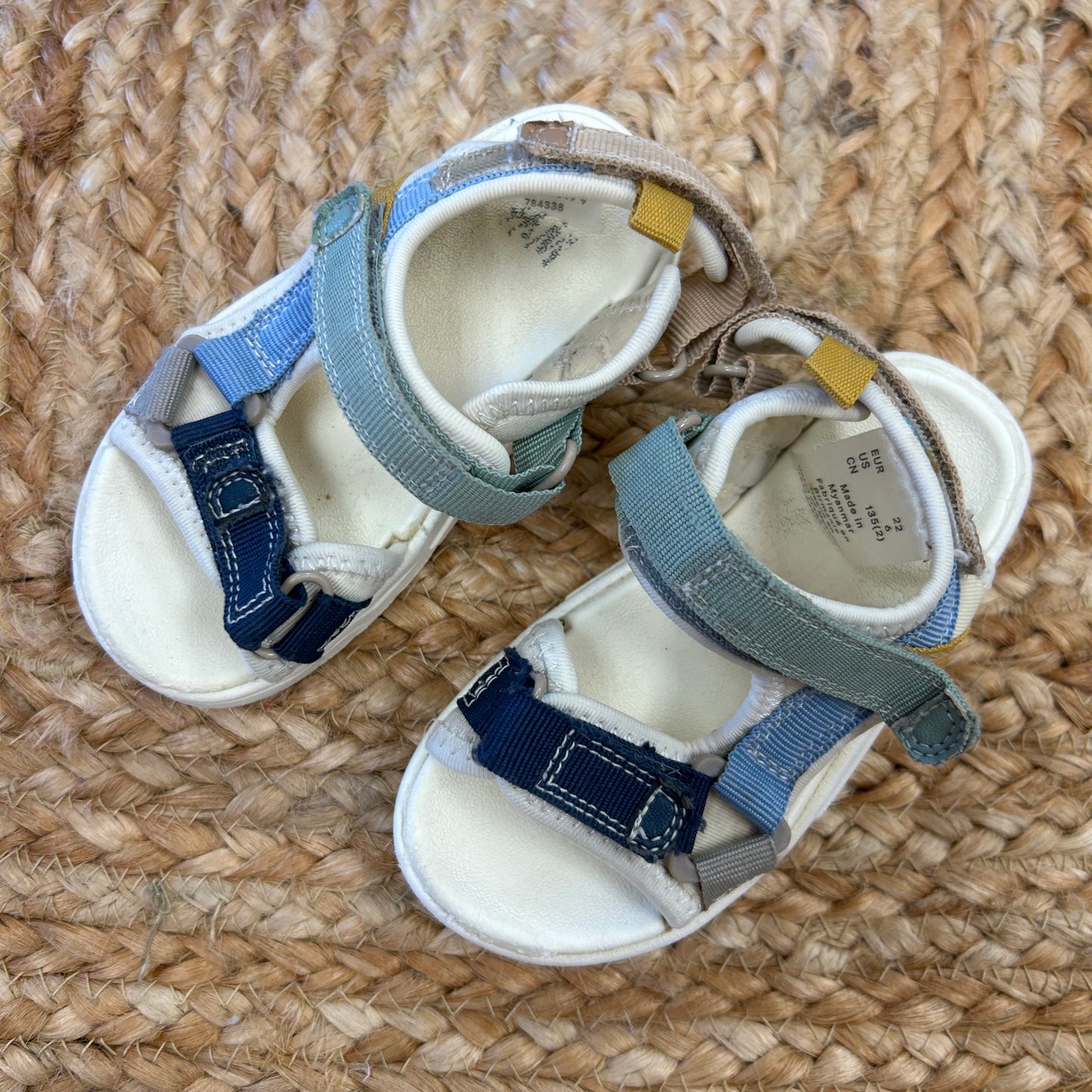 Colorblock Velcro Sandals
