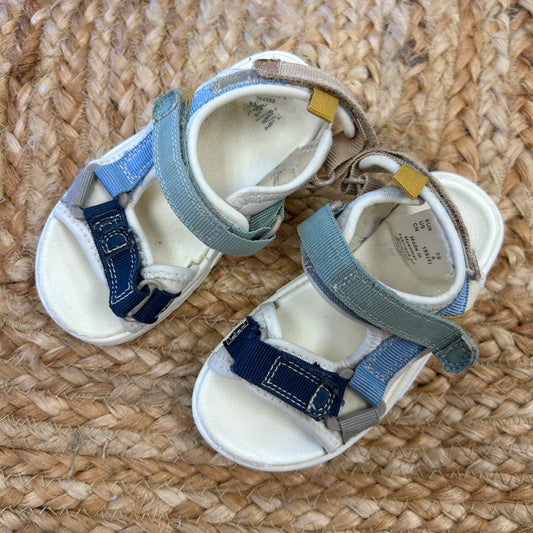 Colorblock Velcro Sandals