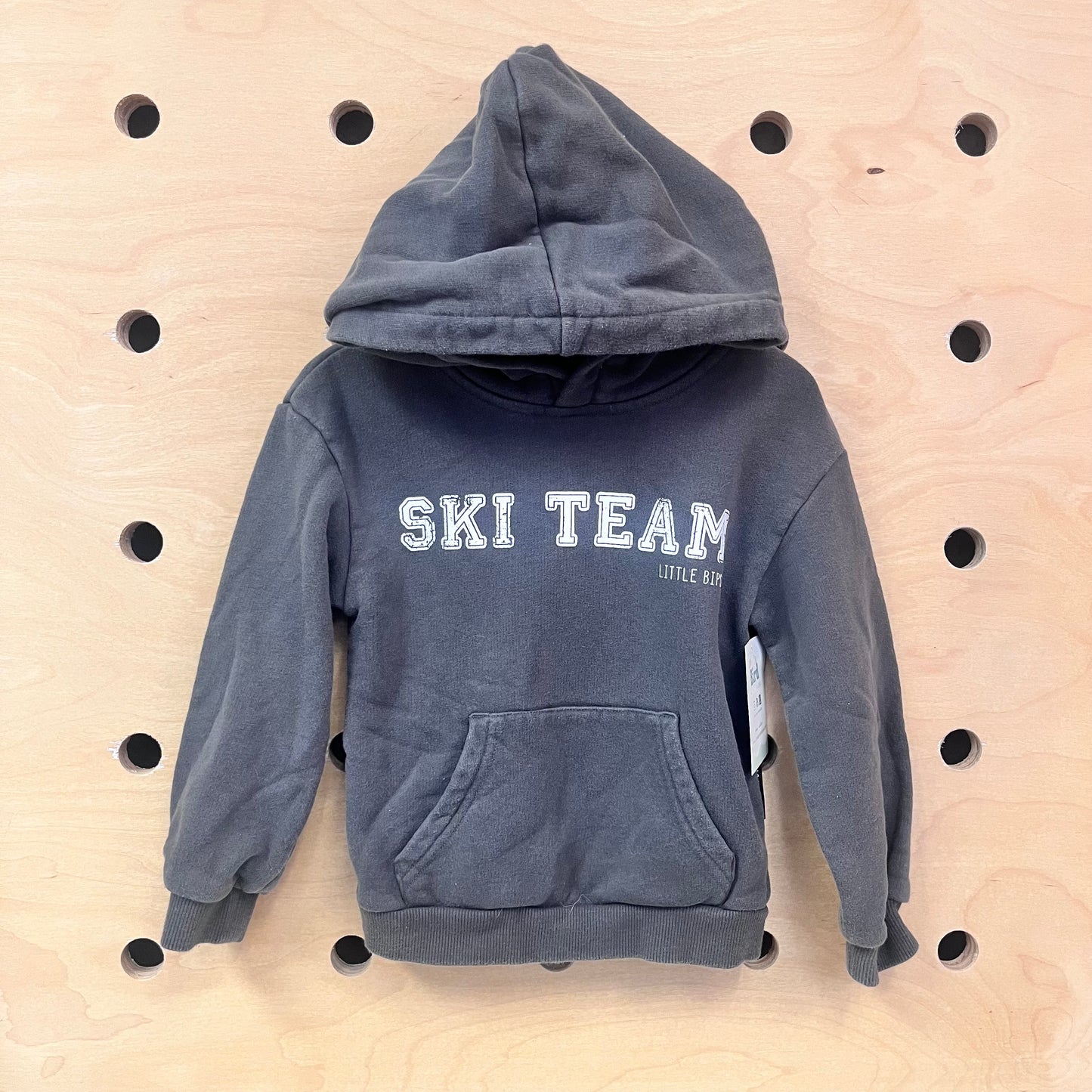 Grey Ski Team Hooded Sweatshirt