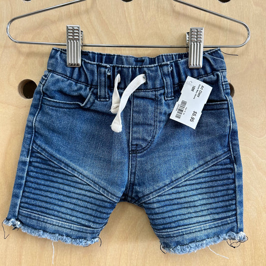 Denim Moto Shorts