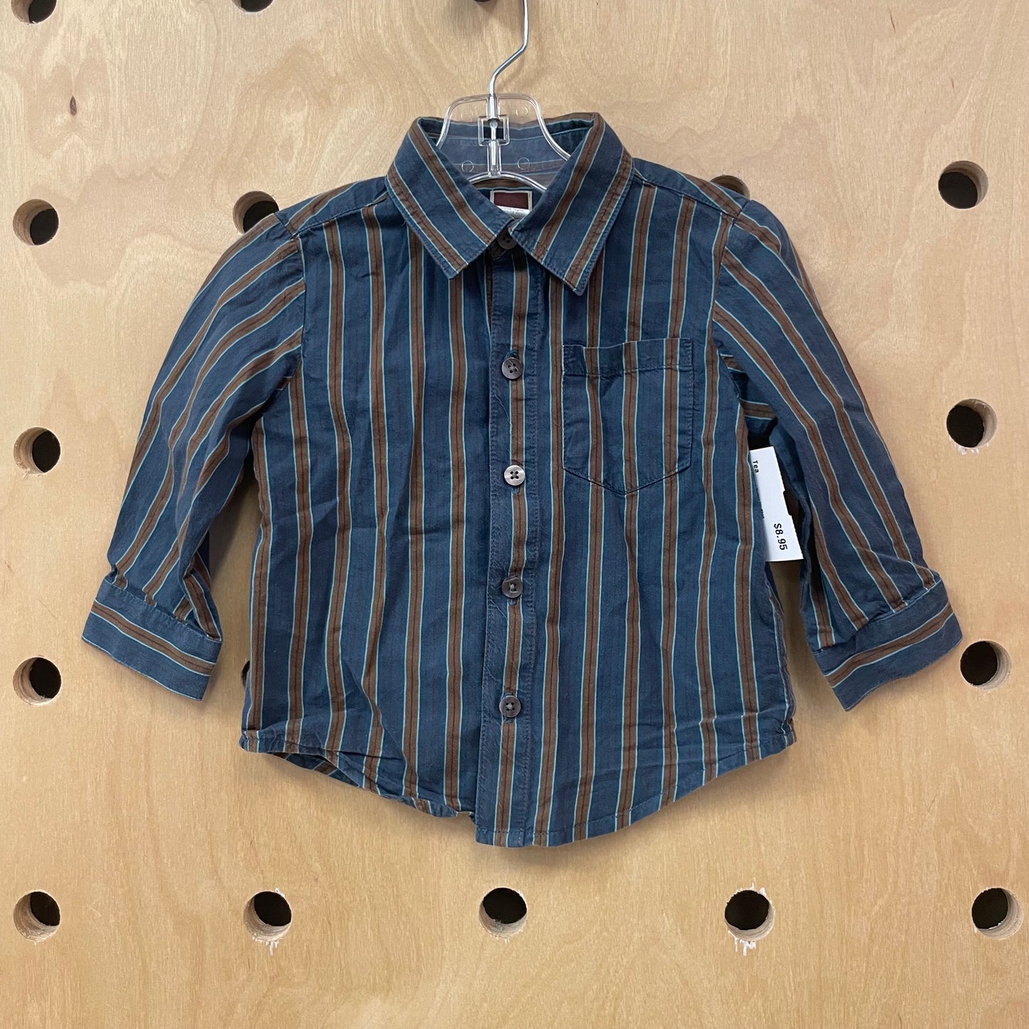 Blue &Brown Button Up Shirt