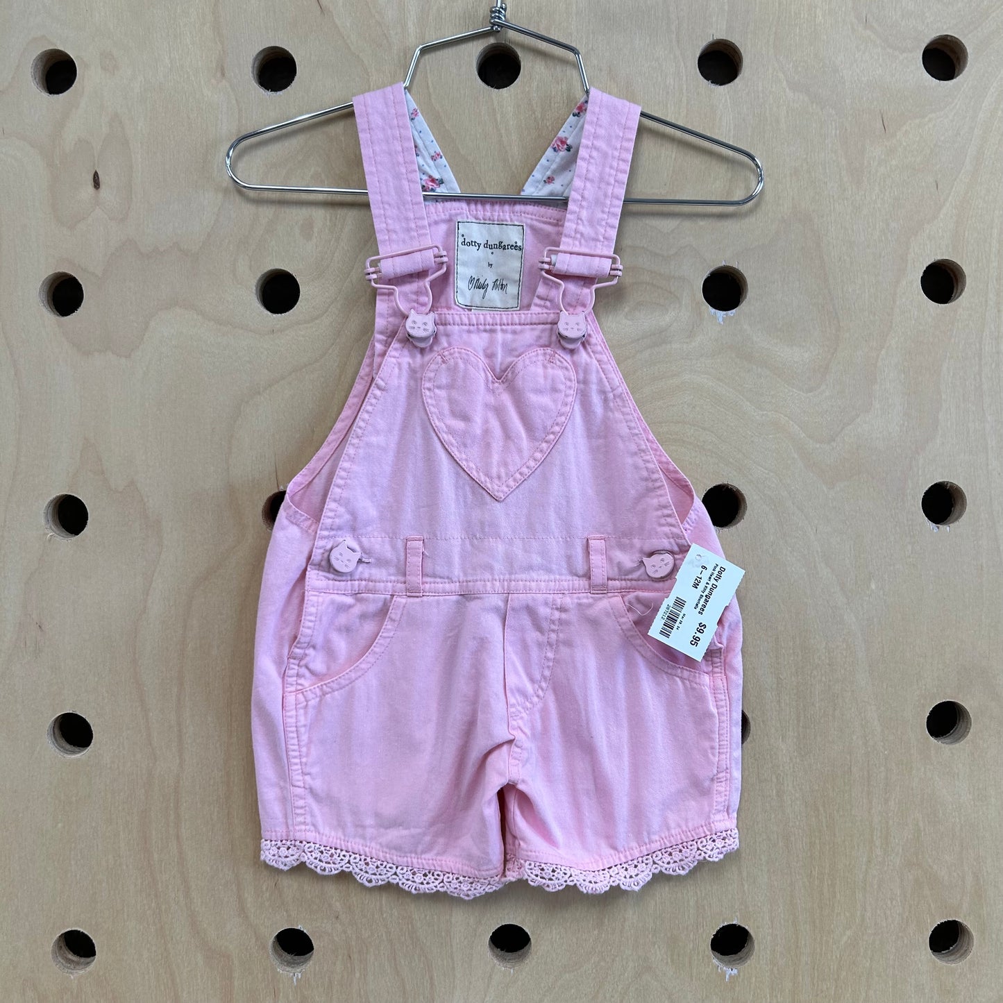 Pink Heart & Kitty Shortalls