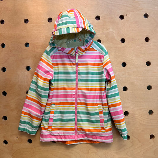 Lined Striped Rain Jacket