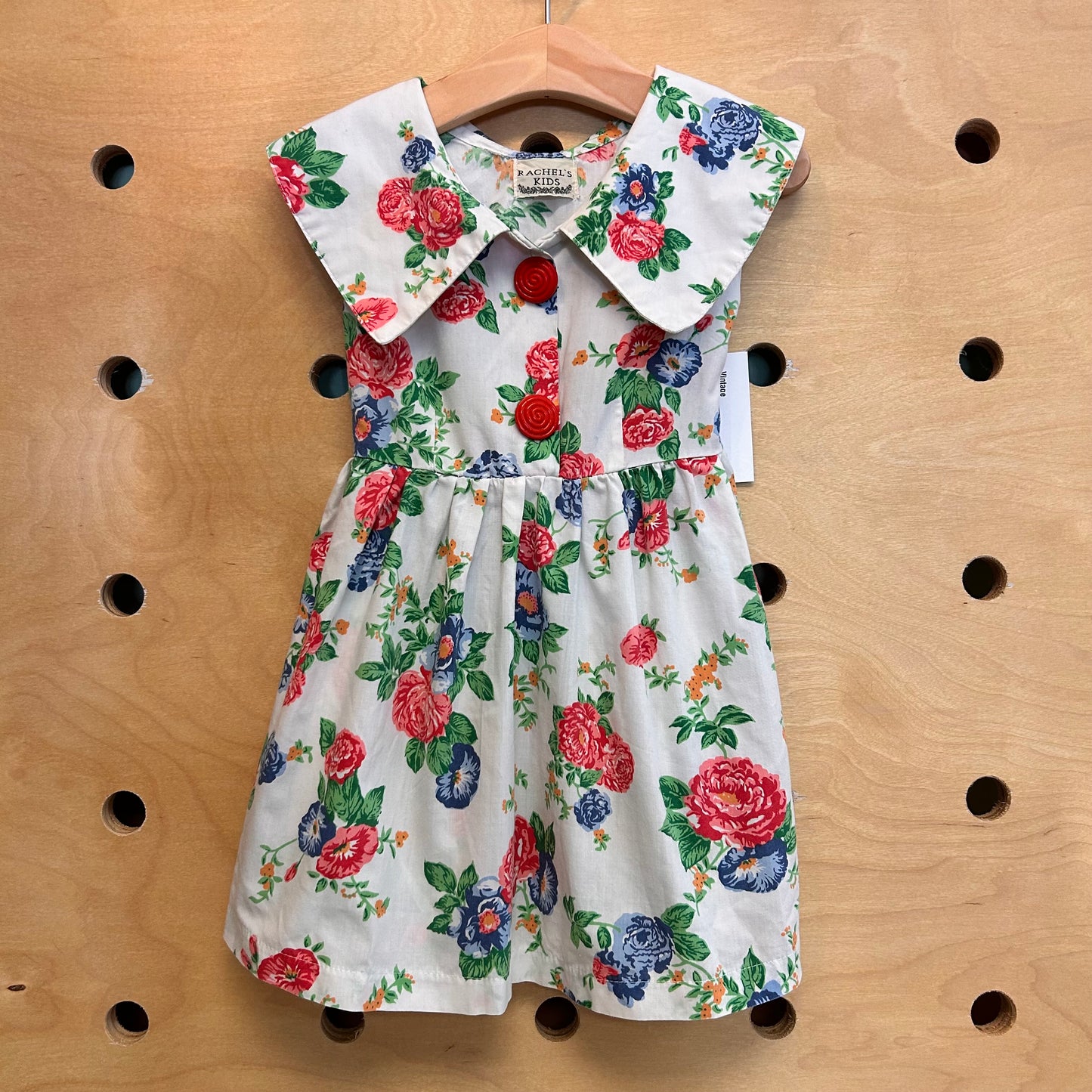 Rachels Kids Big Button Floral Dress