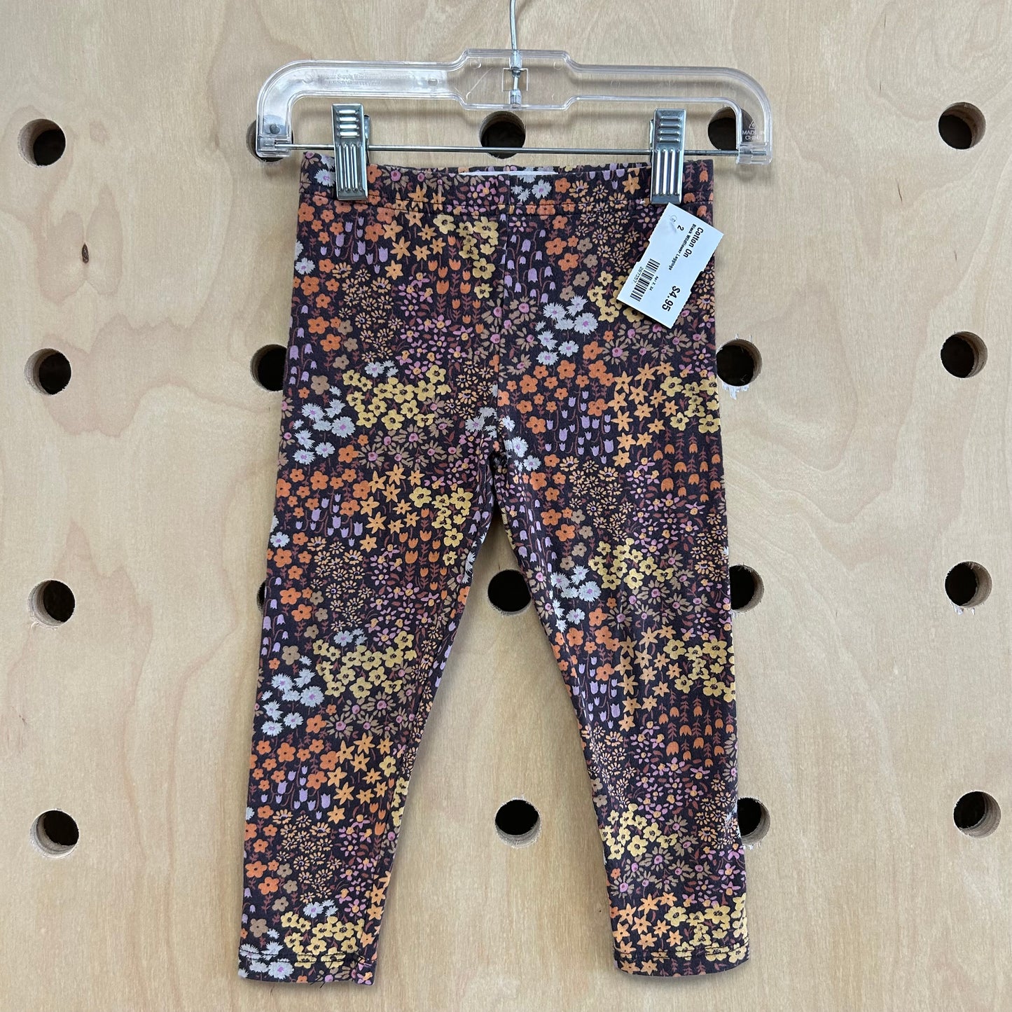 Black Wildflower Leggings