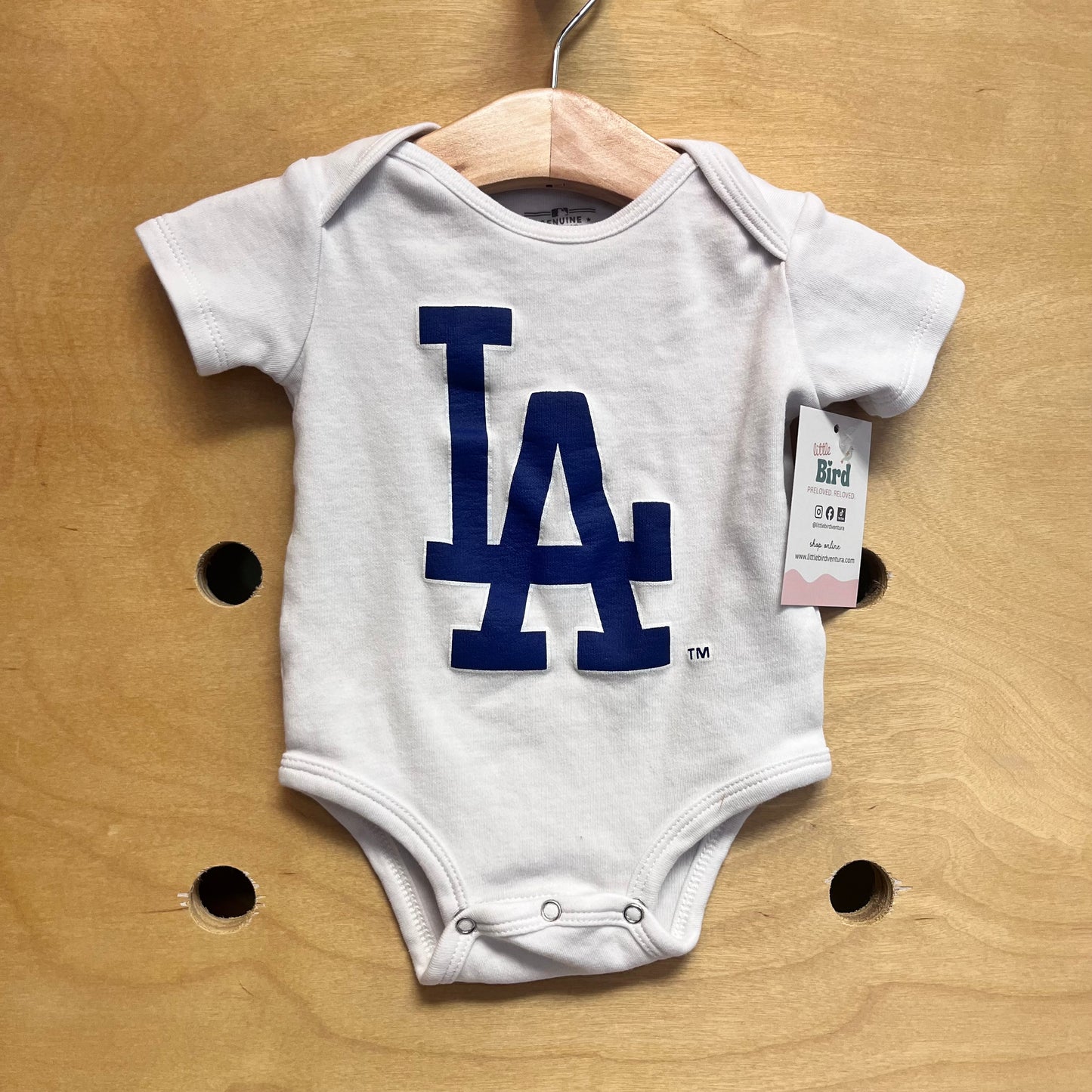 White LA Dodgers Bodysuit