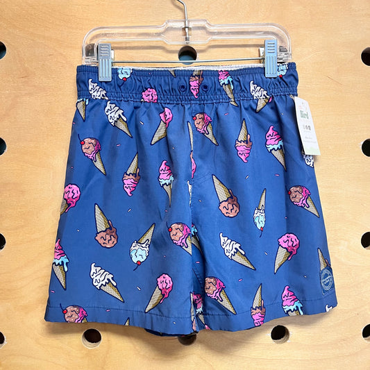 Blue Ice Cream Cone Swim Trunks