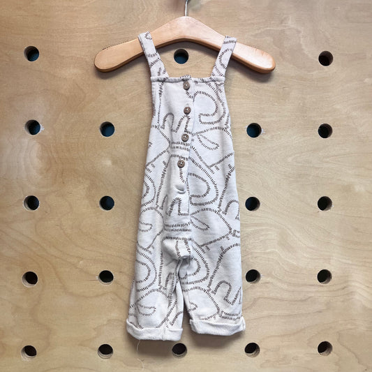 Cream/Brown Elephants Romper