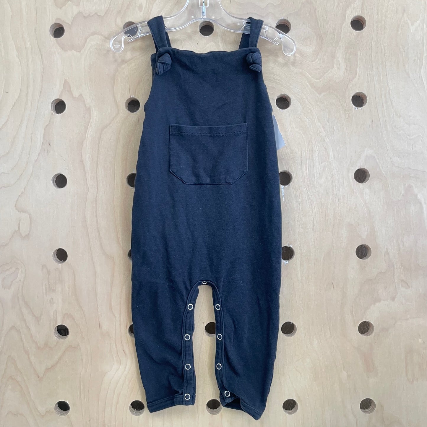 Black Organic Front Pocket Romper