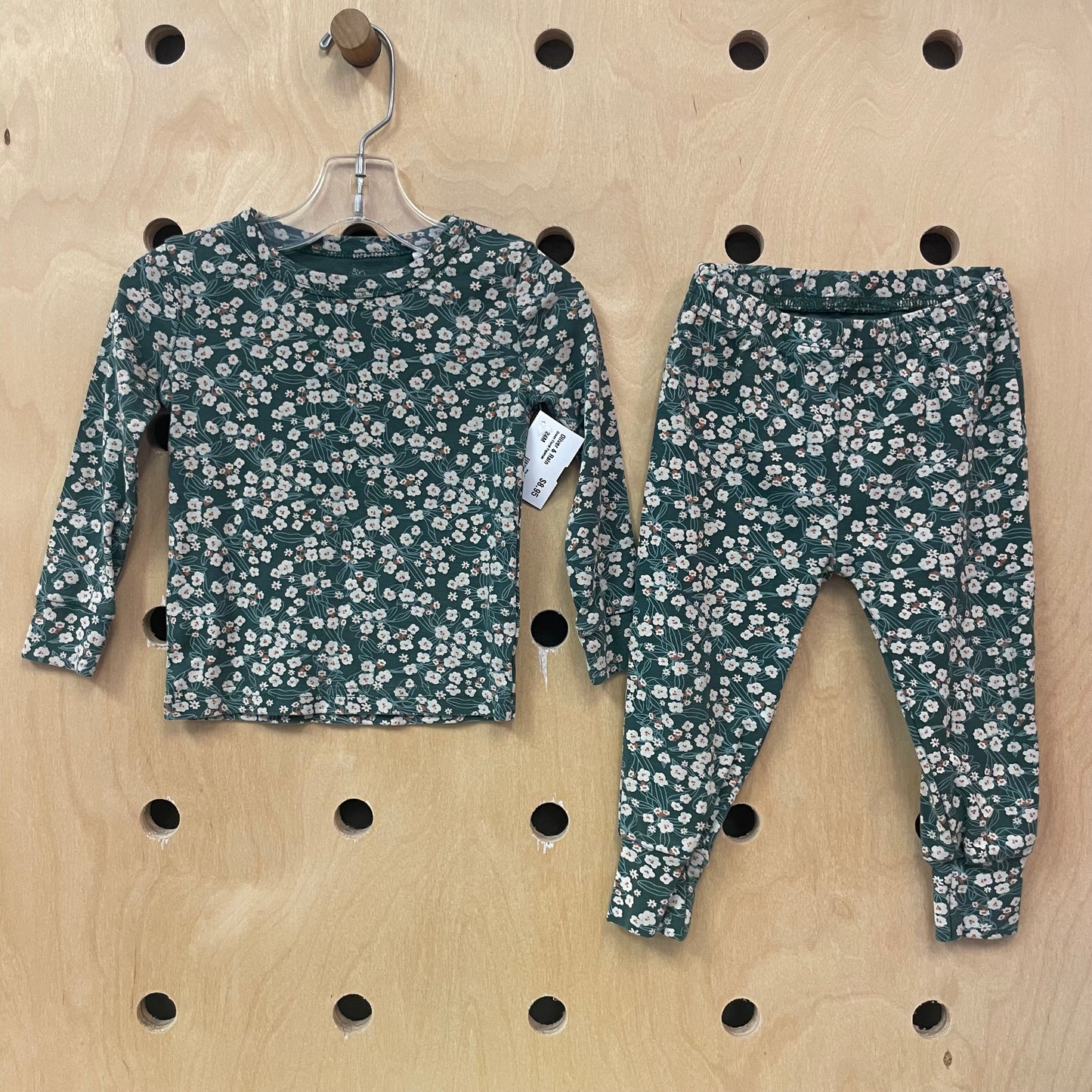 Green Floral Pajamas