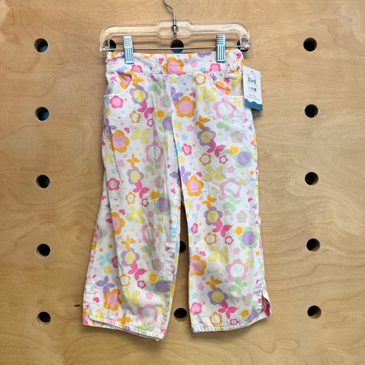 Pastels Straight Leg Cotton Floral Pants