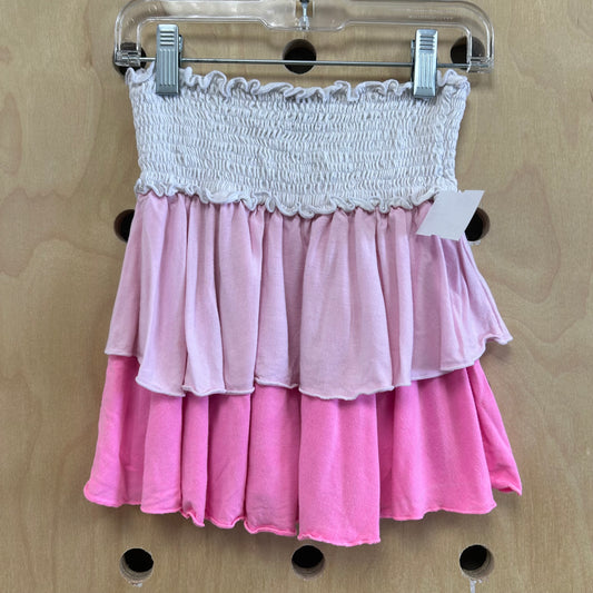 Pink & White Ruffle Skirt